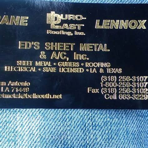 eds sheet metal many la|Ed's Sheet Metal & Air Conditioning, 895 San Antonio Ave, Many, .